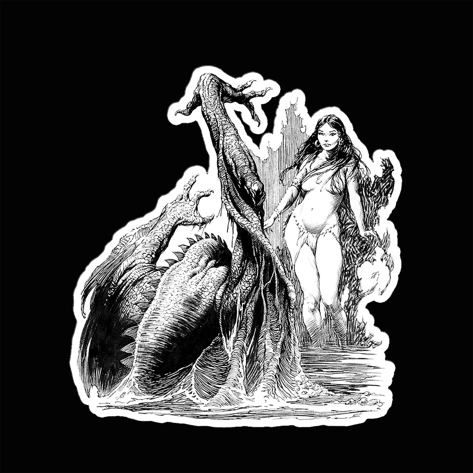 Frank Frazetta "At The Earth's Core" Sticker Set (4) - Image 4