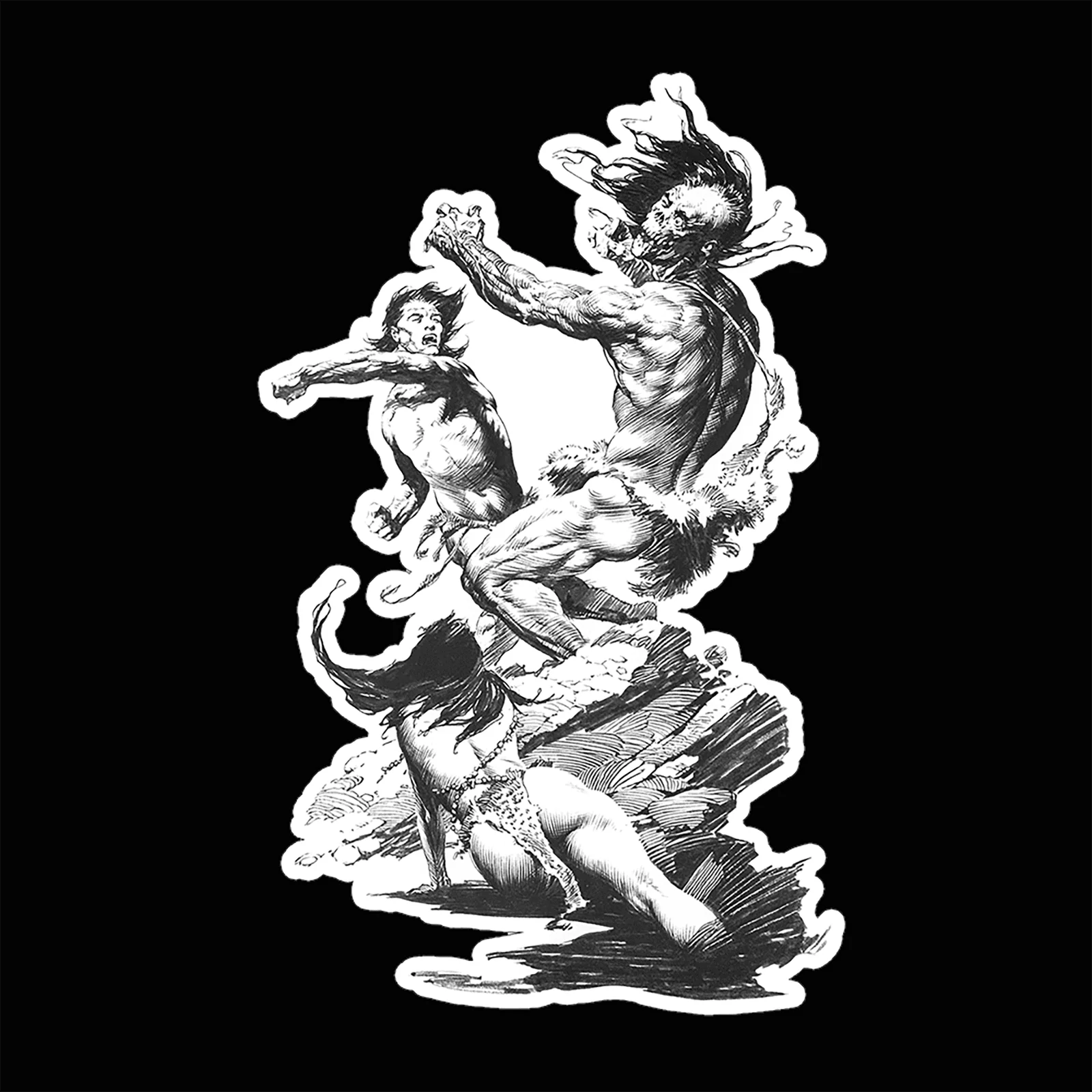 Frank Frazetta "At The Earth's Core" Sticker Set (4) - Image 5